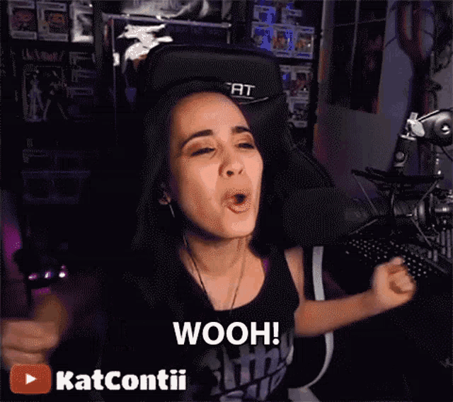 Wooh Lets Go Dude Katherine Contii GIF - Wooh Lets Go Dude Katherine Contii Katcontii GIFs