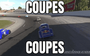 a racing video game with the words coupes coupes
