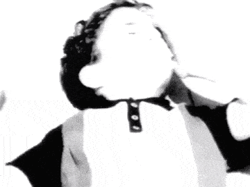 a black and white photo of a person 's face with a white background .