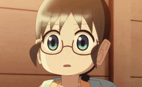 a close up of a cartoon character with glasses