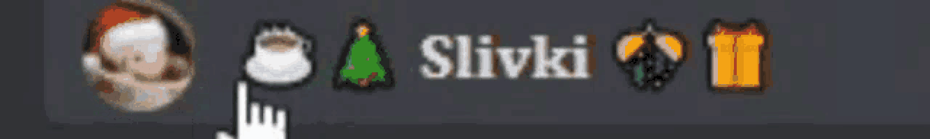 the word slivki is on a grey background with icons