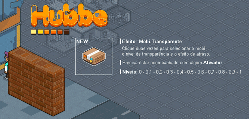 a screenshot of a game called hubbe with a box on the screen