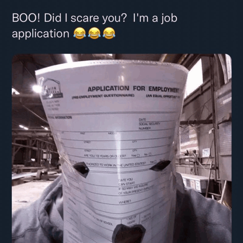 Job Application Boo Meme – Job application BOO Scare – discover and ...