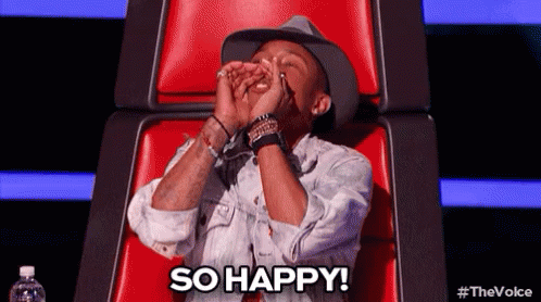 So Happy! GIF - Pharrell The Voice Happy GIFs