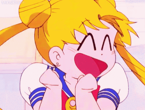 a close up of a cartoon character with her mouth open