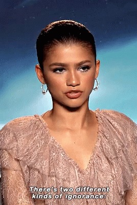 Zendaya Theres Two Different Kinds Of Ignorance GIF - Zendaya Theres Two Different Kinds Of Ignorance Serious GIFs