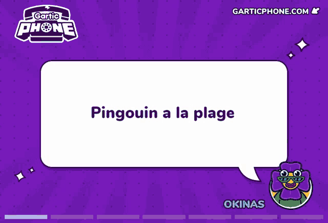 a drawing of a penguin is displayed on a gartic phone website