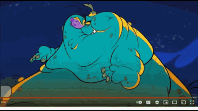 a video of a cartoon character is being played