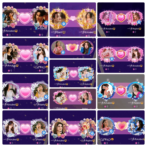 a collage of images of a woman with the name anushka on the bottom