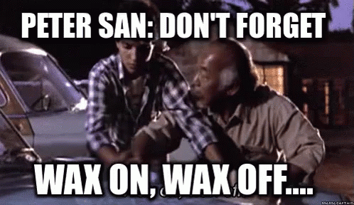 Wax On Wax Off GIF - Wax On Wax Off Wax Karate Kid GIFs