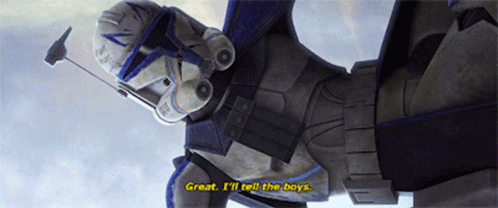 Star Wars Captain Rex GIF - Star Wars Captain Rex Great Ill Tell The Boys GIFs