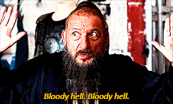 a man with a beard says bloody hell