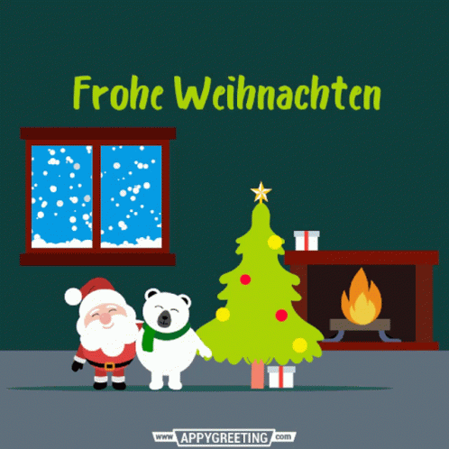 Frohe Weihnachten German Christmas Card GIF