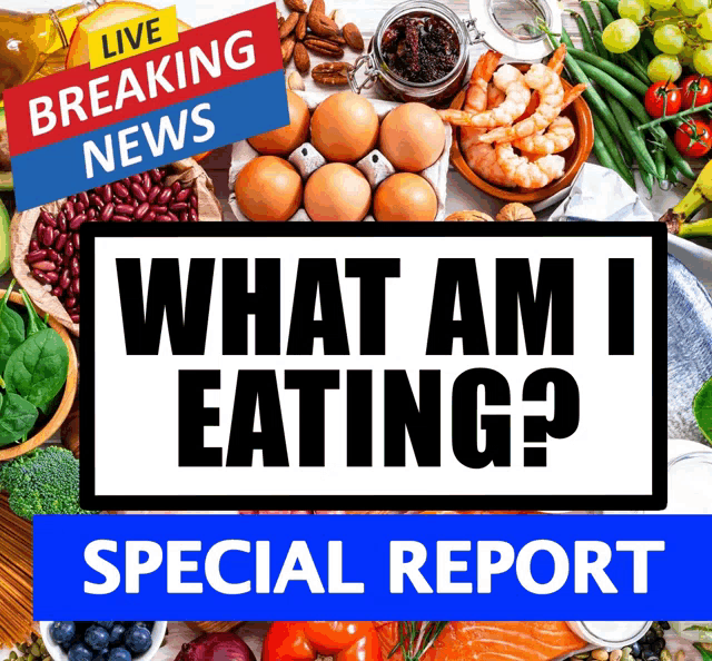 a poster that says " what am i eating " on it