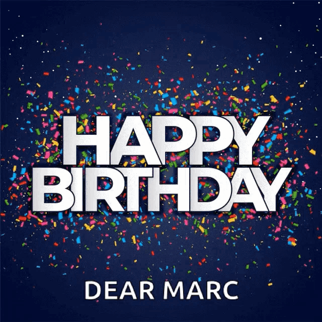 a happy birthday card for dear marc