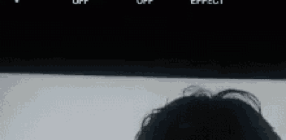 a close up of a person 's head with the words off and effect visible