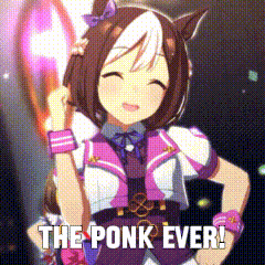 a picture of a girl with a horse on her head and the words the ponk ever .