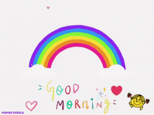Good Morning Rainbow GIF - Good Morning Rainbow Littlemiss GIFs