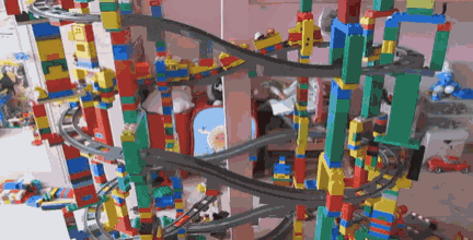 Train Got Wasted GIF - Toy Collapse Funny GIFs