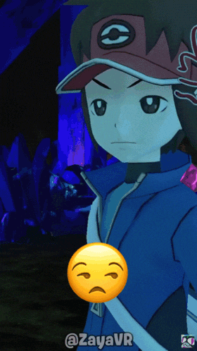 a cartoon character with a sad face and the hashtag @zayavr on the bottom