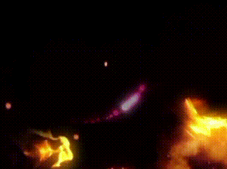 a cartoon character with a sword and shield is surrounded by fire