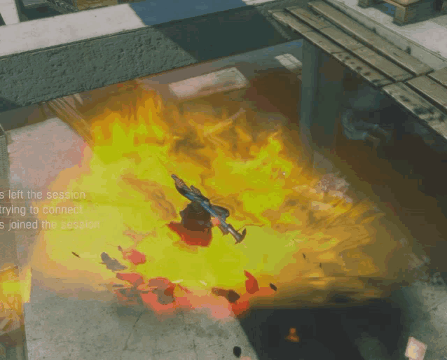 a screenshot of a video game that says ' s left the session ' on it