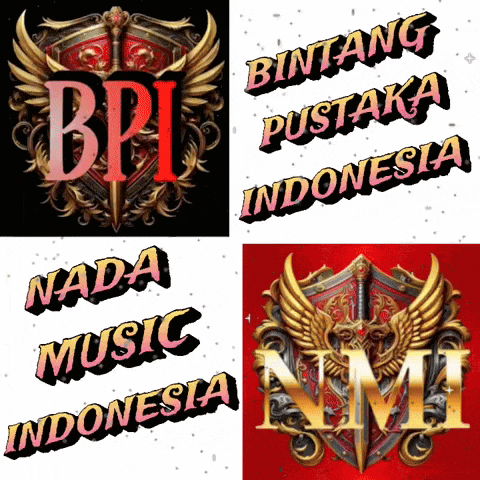 four logos for nada music indonesia and bintang pustaka indonesia are shown