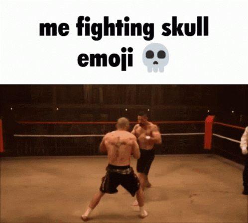 Fighting Skull Emoji Me Fighting Skull Emoji GIF - Fighting Skull Emoji Me Fighting Skull Emoji Skull Emoji GIFs