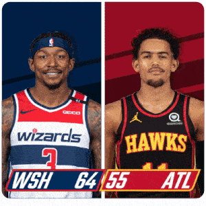 a washington wizards player and a hawks player