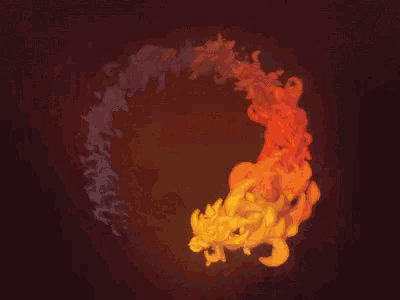 a circle of smoke that looks like a crescent moon