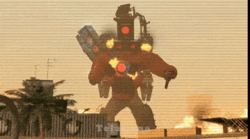 a video game screen shows a robot with a red light on his head