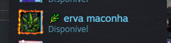 a black background with a green marijuana leaf and the words erva maconha disponivel on it