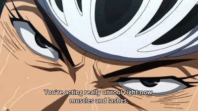 a close up of a person 's face with the words " you 're acting really uncool right now " visible