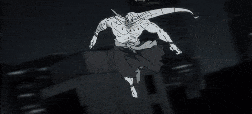 a black and white drawing of a person flying through a maze of lines