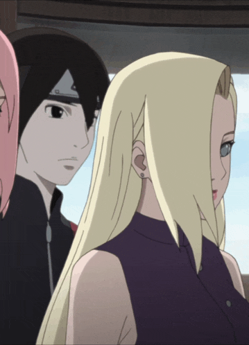a man and a woman are standing next to each other in an anime scene