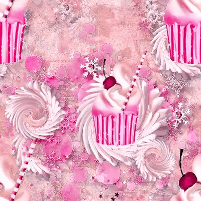 a pink cupcake with a cherry on top of it