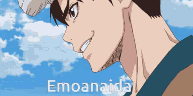 a picture of a man with the word emoanaida written on it