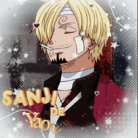 a cartoon of sanji de yao with a bandage on his head