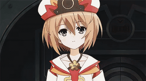 a girl with short blonde hair is wearing a white hat