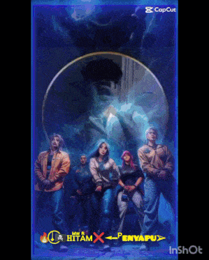 a group of people standing next to each other on a poster for my hitam