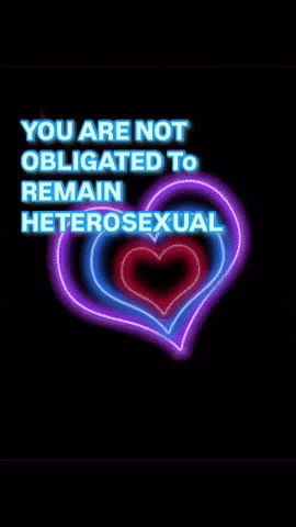 a neon sign that says ' you are not obligated to remain heterosexual ' on it