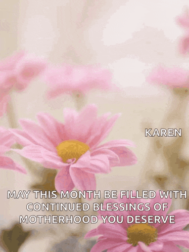 a card that says happy mother 's day with pink flowers