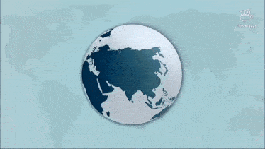 a blue and white globe with the words filmmaker on the bottom right