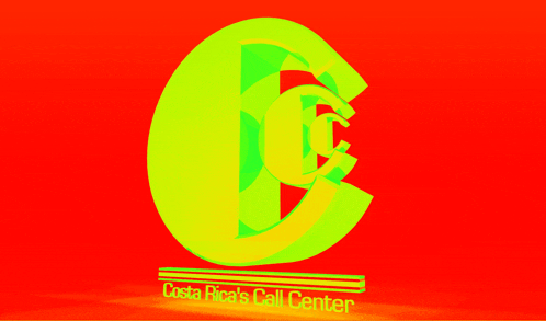 the costa rica 's call center logo is bright green and yellow