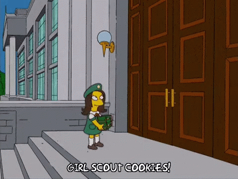 Girl Scout Cookies Simpsons GIF - Girl Scout Cookies Girl Scout Simpsons GIFs