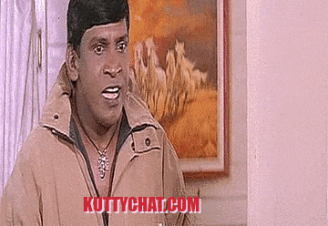 a man in a brown jacket is making a funny face in front of a painting of horses .