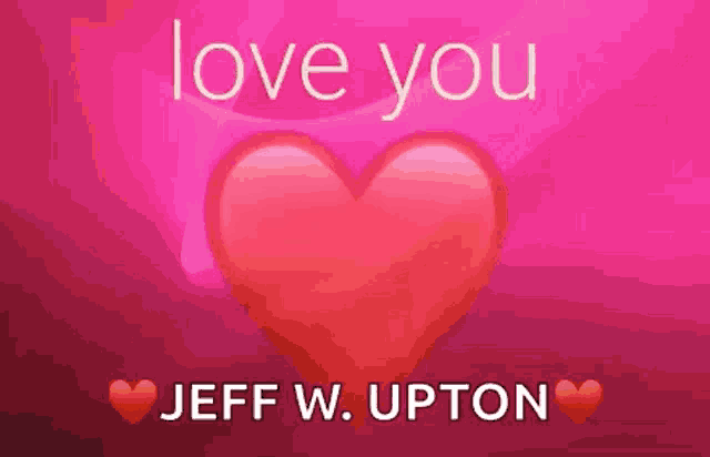 a pink background with a heart and the words love you