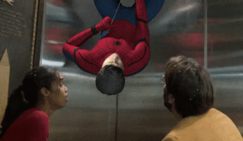 Prashanth Spider Man GIF - Prashanth Spider Man Elevator GIFs