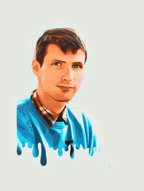 a drawing of a smiling man with the name chris on the bottom