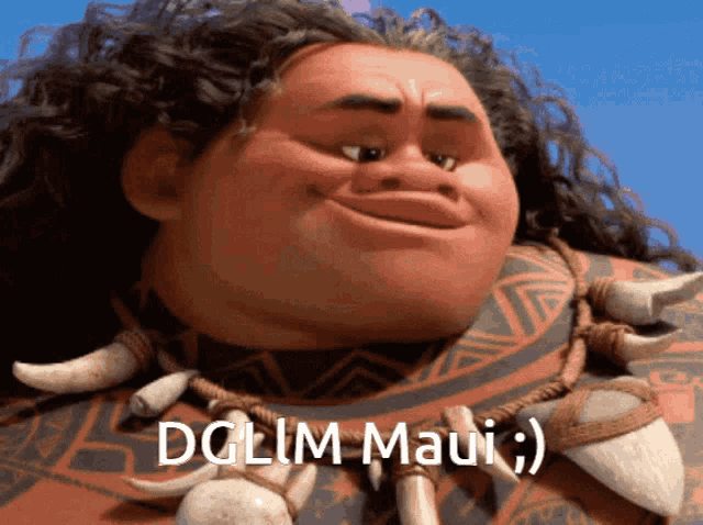a picture of a cartoon character with the words dglim maui